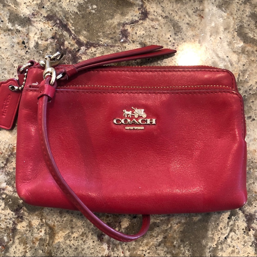 Coach Red Wristlet
